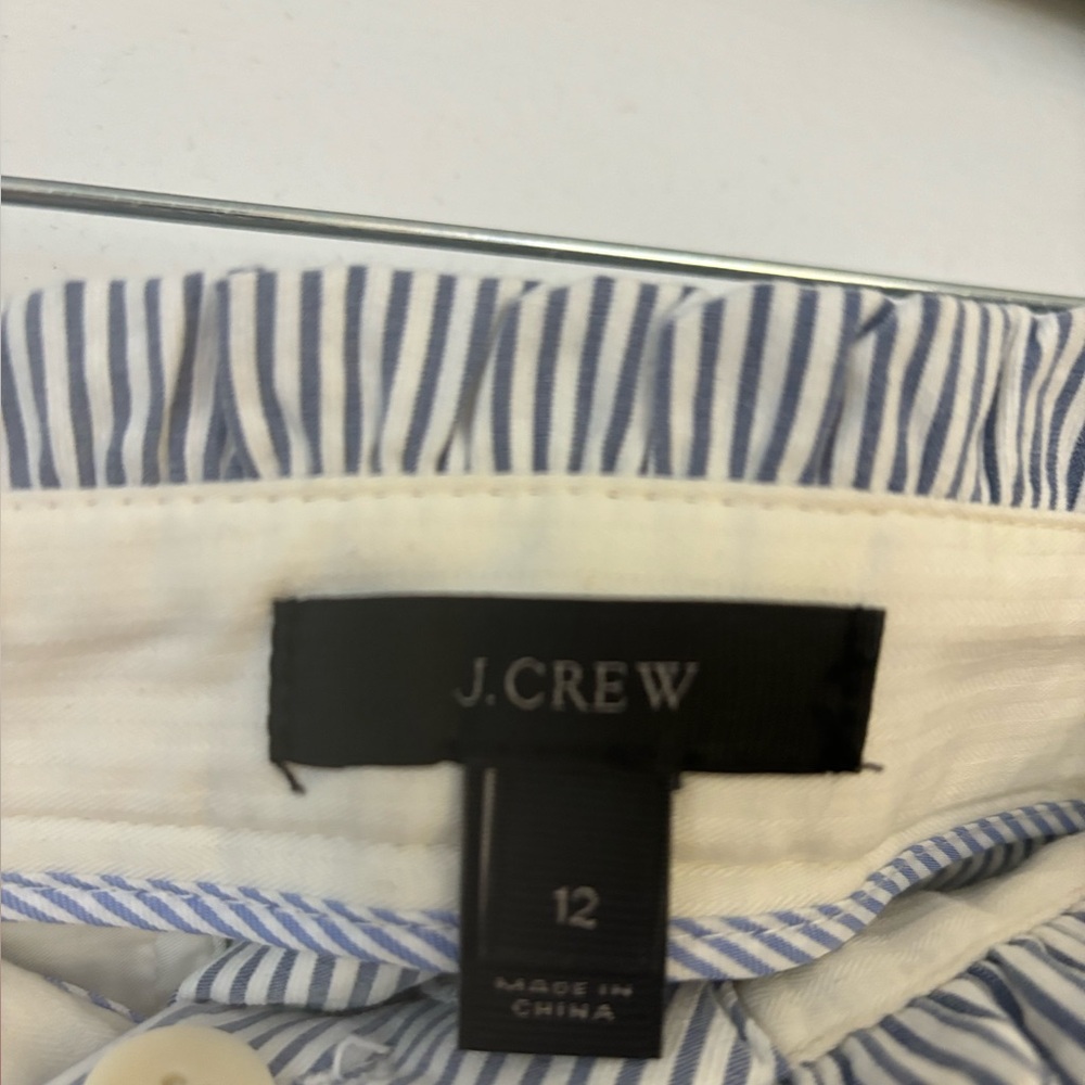 JCrew Pinstripe Ruffle Short - Picture 5 of 5